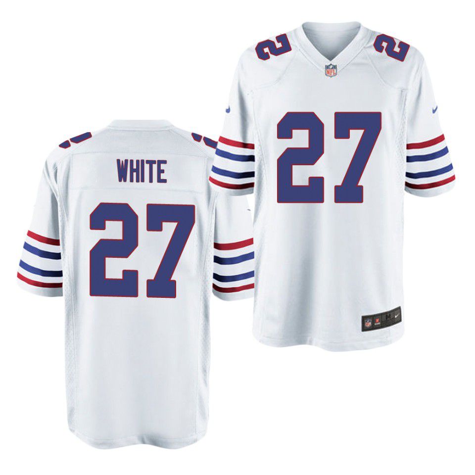 Men Buffalo Bills 27 Tre Davious White Nike White Throwback Game Player NFL Jersey